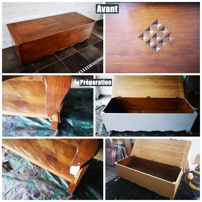 Maie ancienne en chêne relookée – Image 2