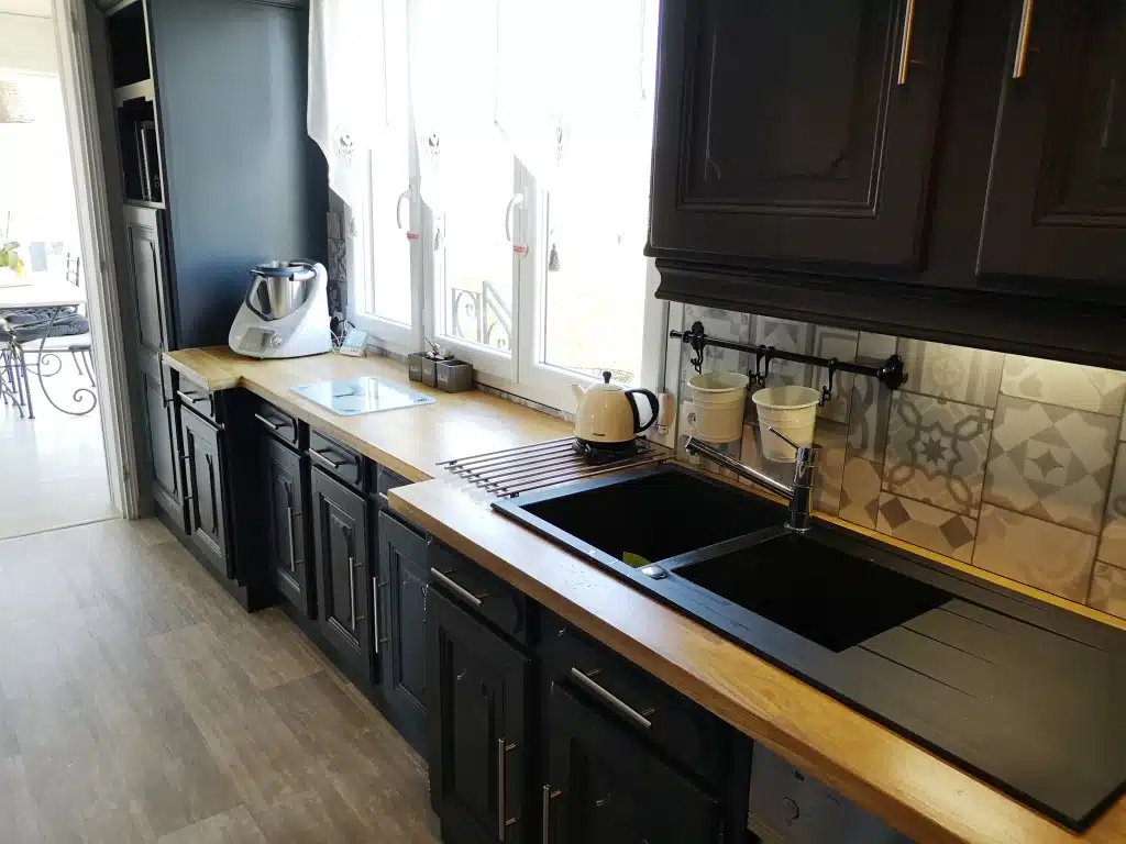 Cuisine carbone style industriel