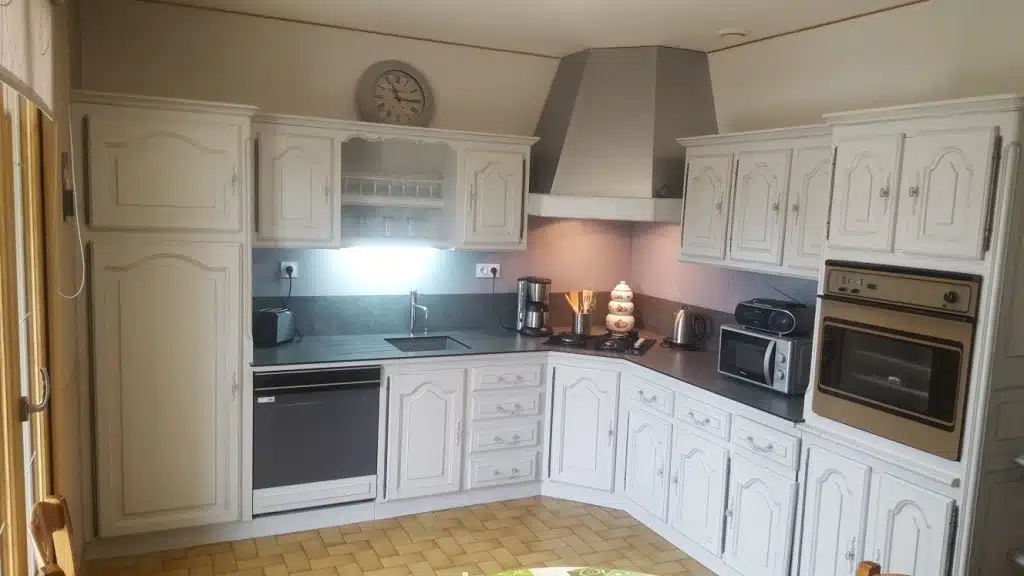 Cuisine en chêne relookée