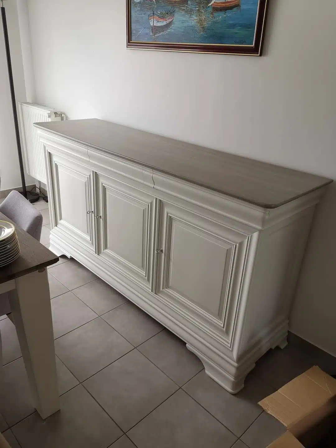 Enfilade merisier style Louis Philippe relookée façon “contemporaine”