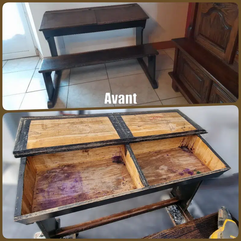 Pupitre d’école des années 1950 personnalisé – Image 2