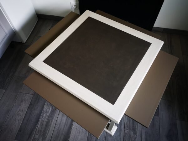 Table basse carrée patinée – Image 4