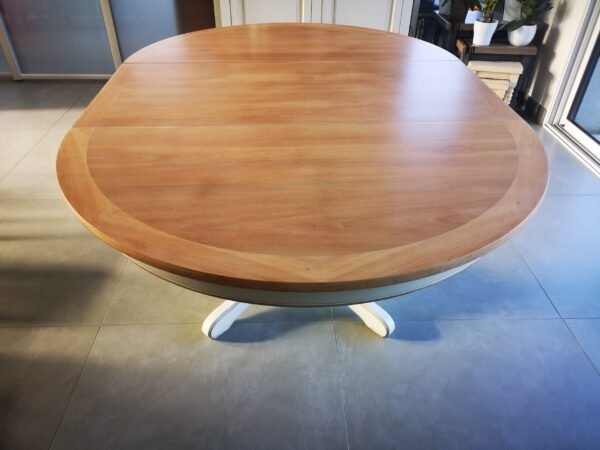 Table merisier Louis Philippe plateau naturel – Image 3