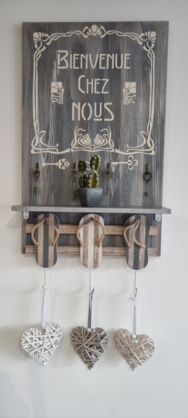 Tableau déco porte manteau “Tongs”