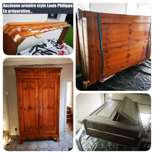 Armoire ancienne au design industriel – Image 2