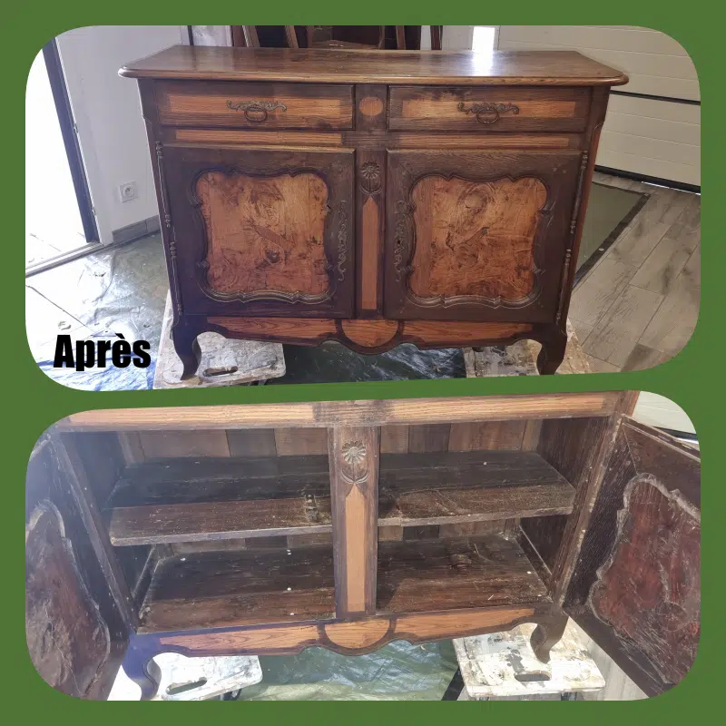 Buffet parisien en noyer et chêne “d’avant guerre” rénové – Image 2