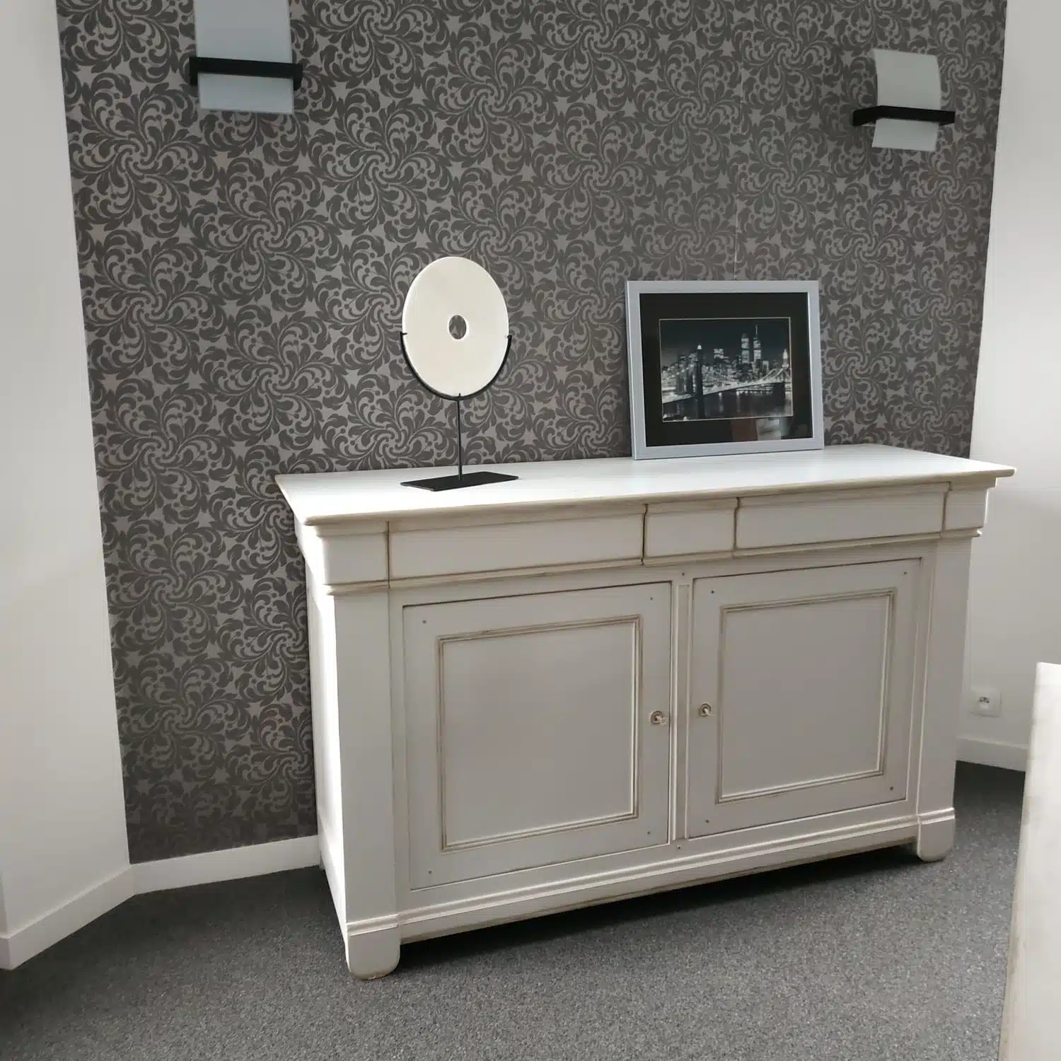 Bahut 2 portes Louis Philippe en merisier massif