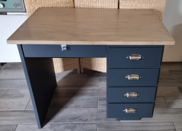 Bureau vintage années 50 placage chêne revisité