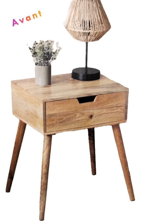Chevet ou meuble d’appoint en manguier style scandinave personnalisé – Image 2