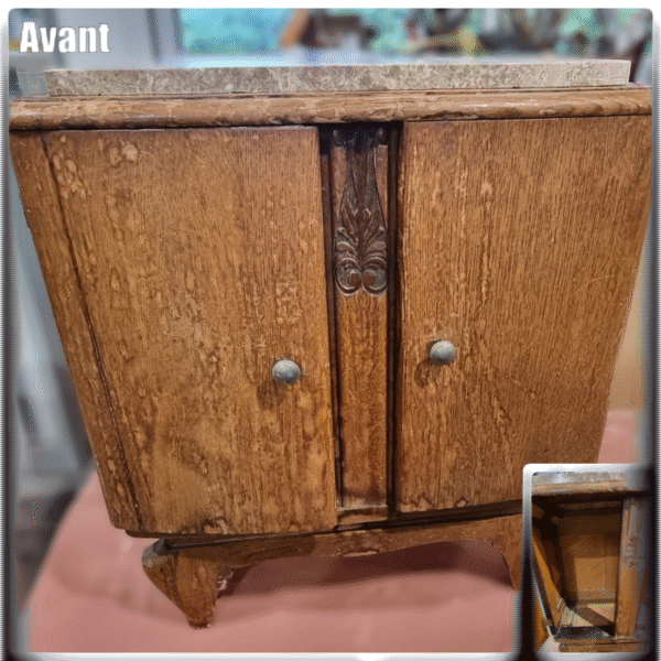Chevet vintage art déco années 1930 relooké – Image 2