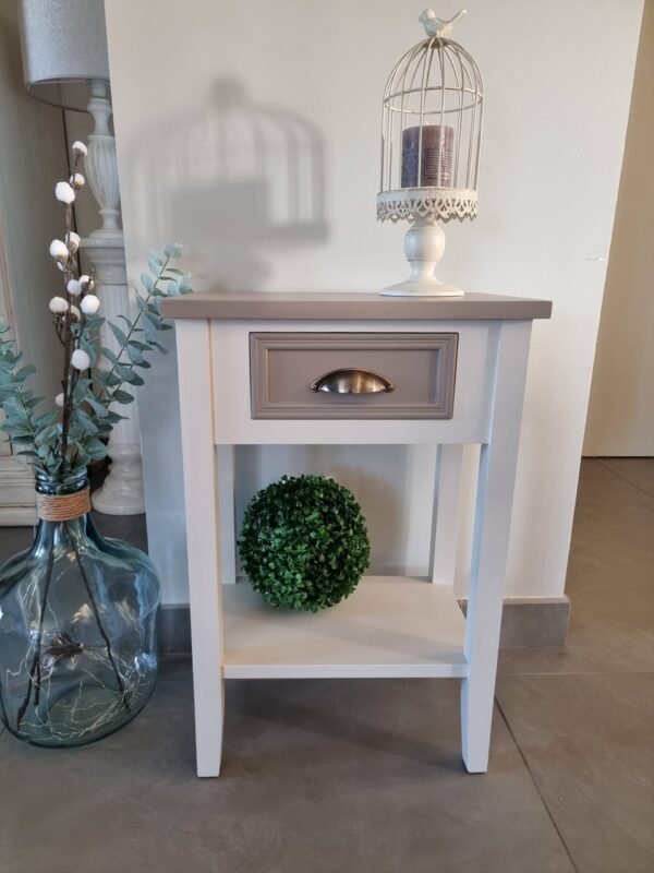 Chevet ou petit meuble d’appoint bicolore