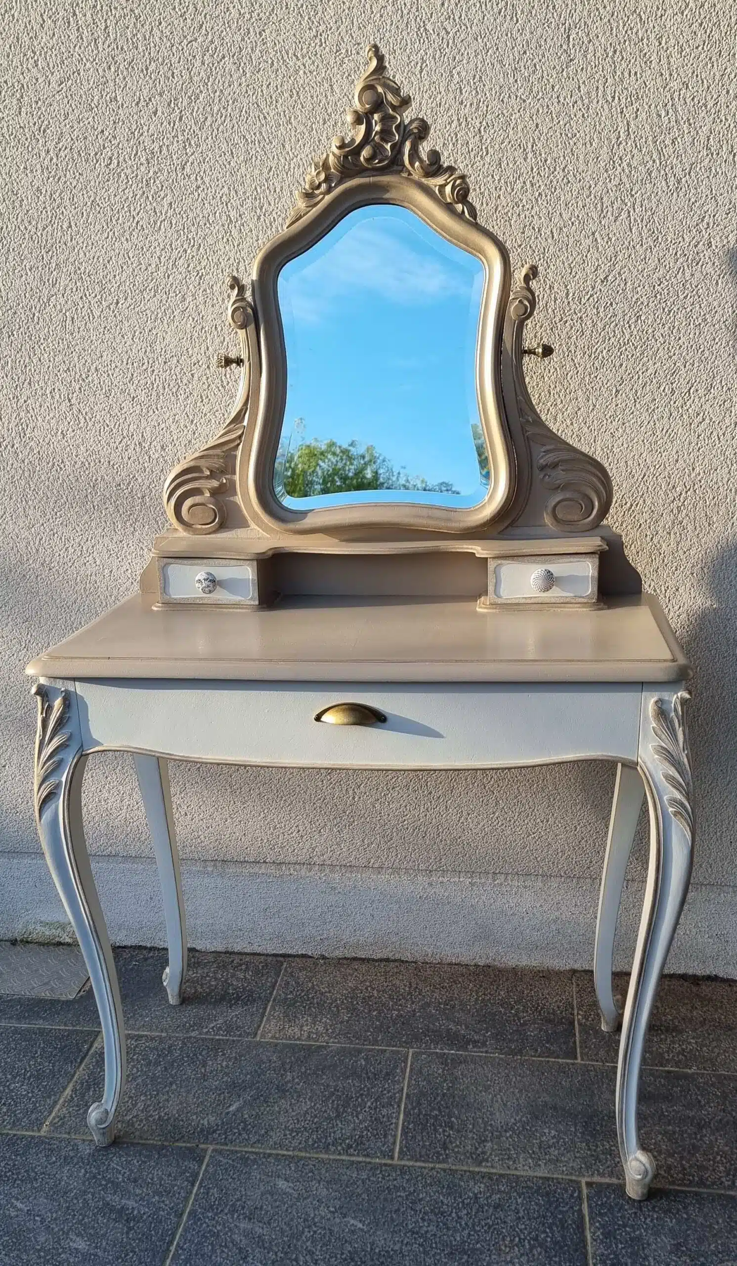 Coiffeuse style baroque relookée glamour