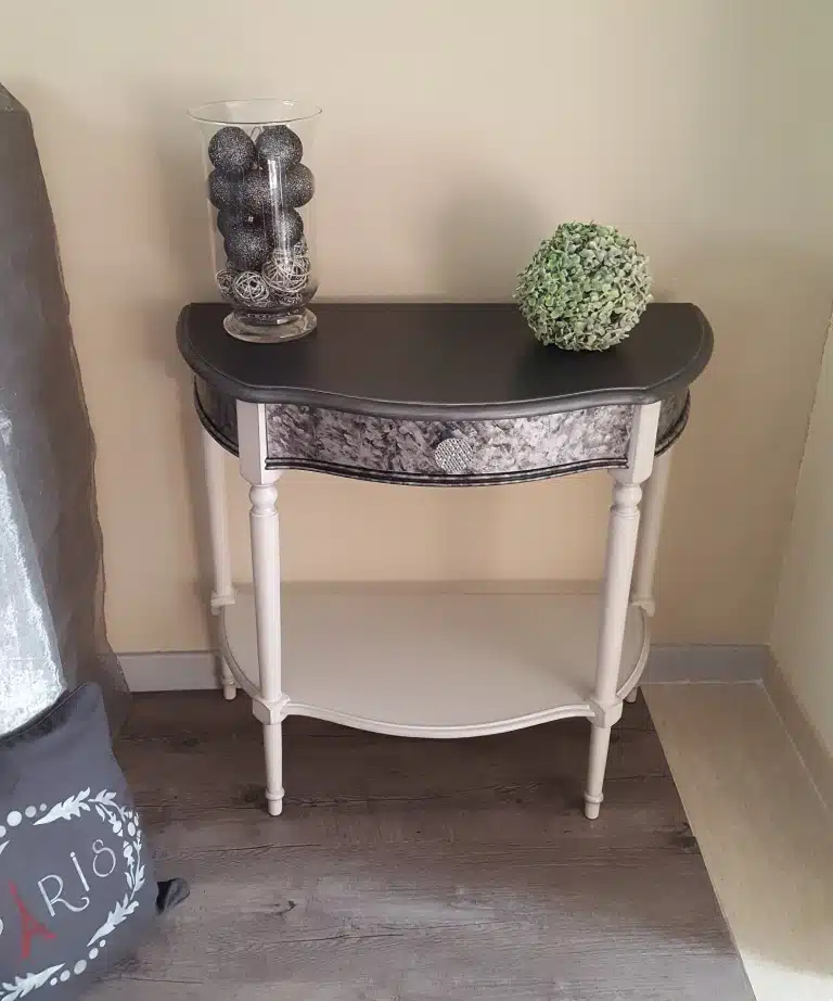 Console en merisier customisée