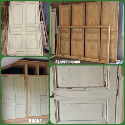 Anciennes portes personnalisées pour dressing finition “shabby” – Image 2