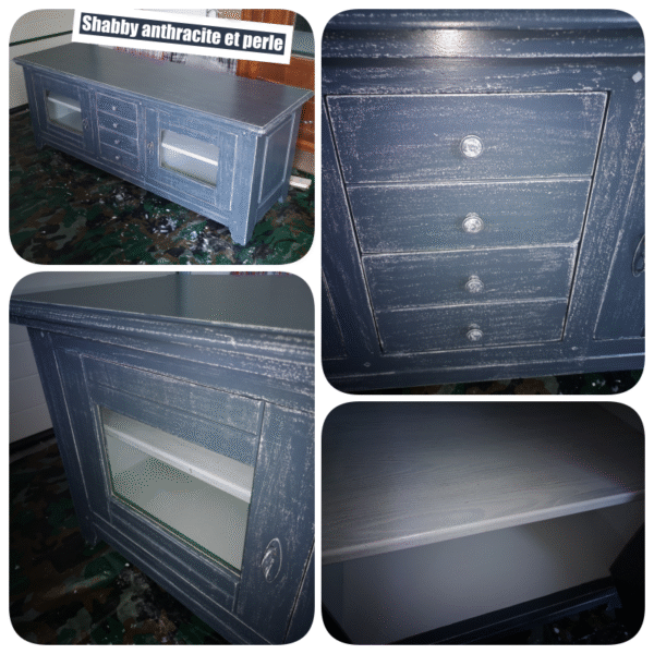 “Shabby anthracite” – Buffet style colonial – Image 5