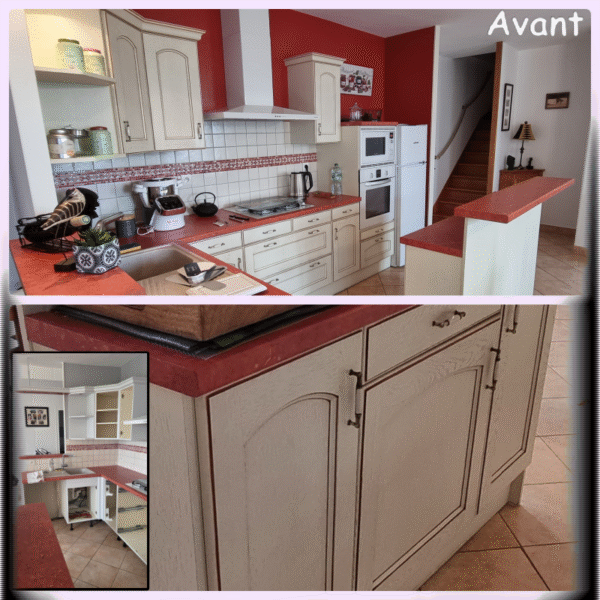 Cuisine en chêne relookée perle – Image 2