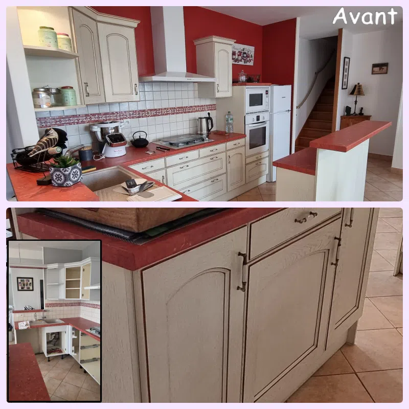 Cuisine en chêne relookée perle – Image 2