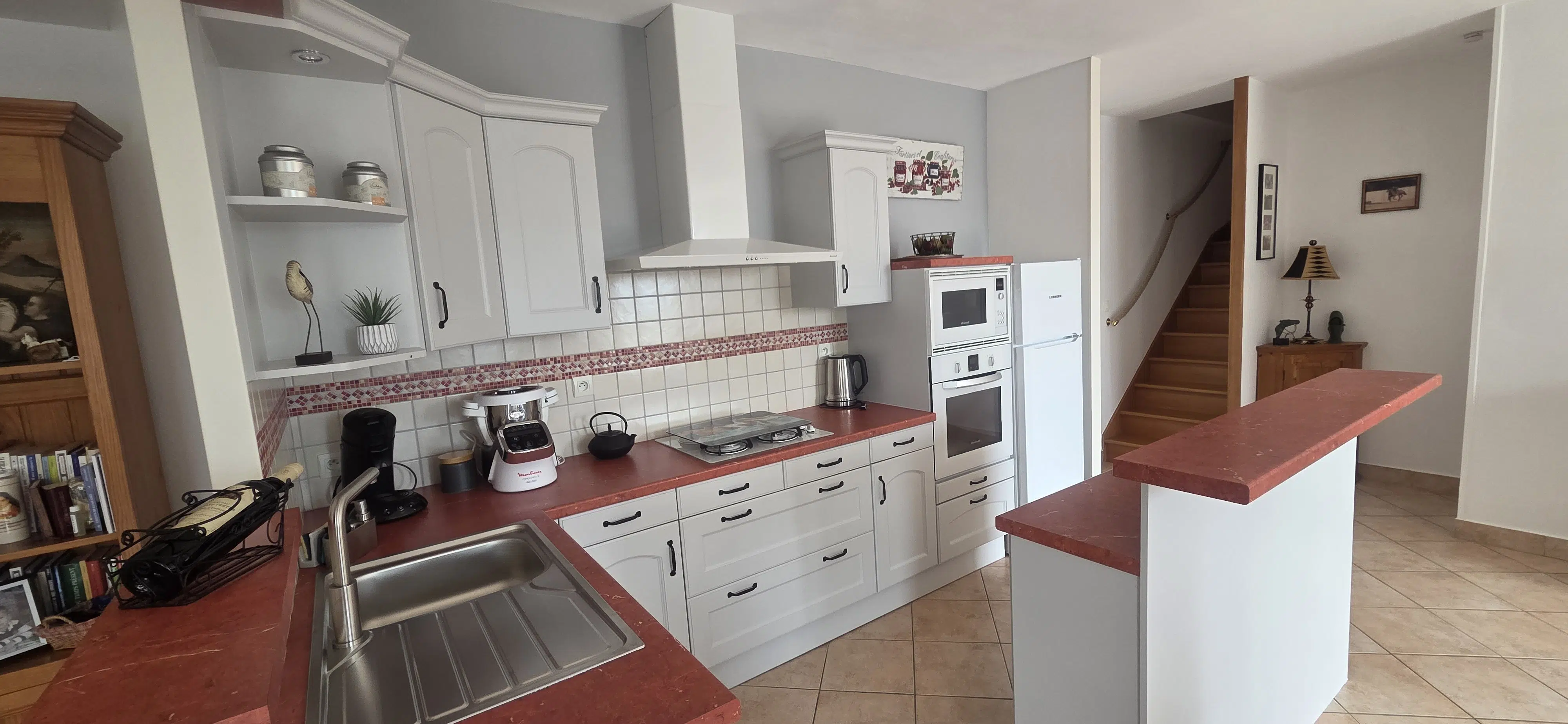 Cuisine en chêne relookée perle – Image 3