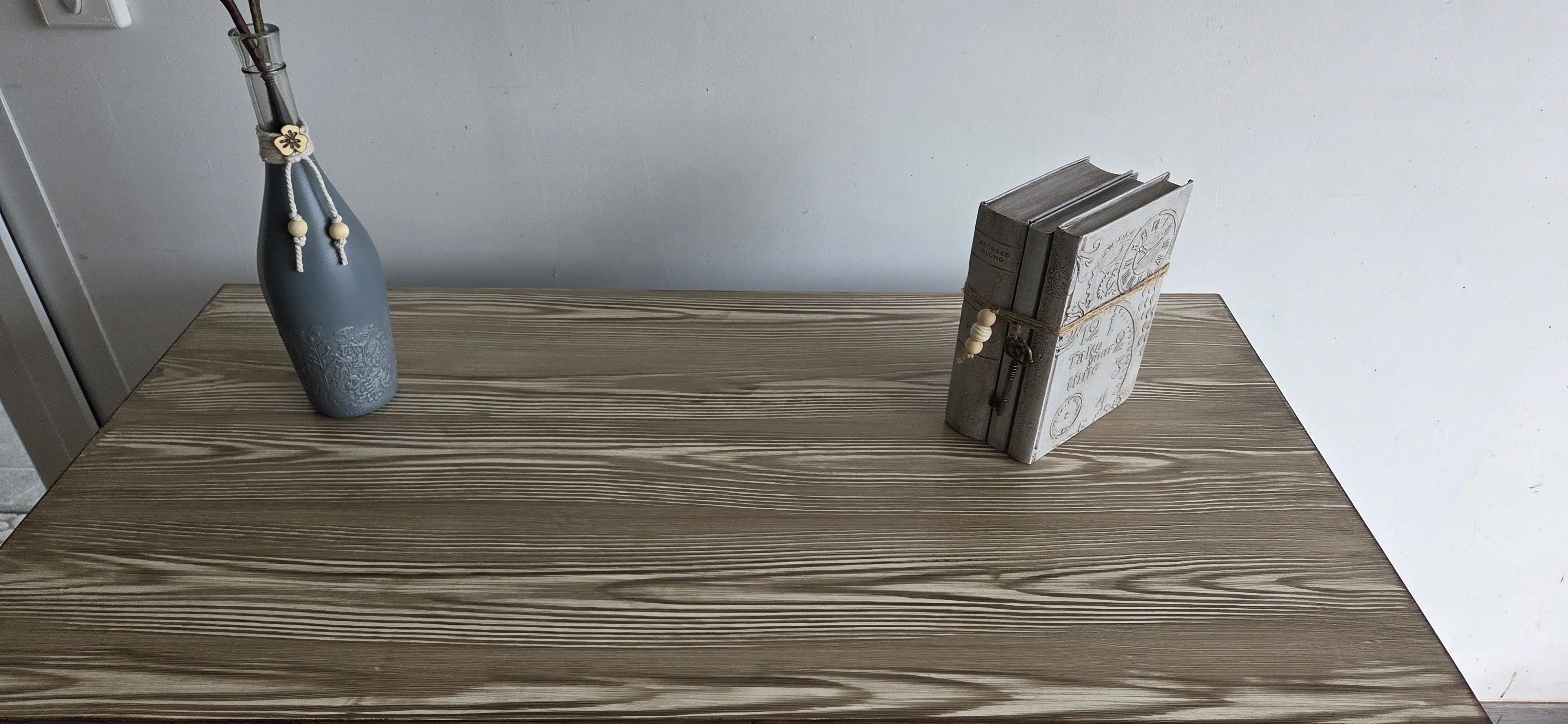 Commode style Louis Philippe en placage merisier "Bleu Acier" – Image 4