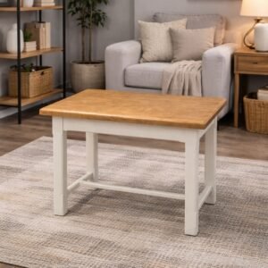 Table d&rsquo;appoint – mini bureau en chêne relooké