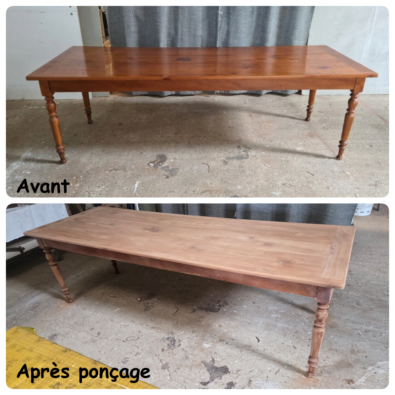 Table ancienne en merisier esprit contemporain – Image 2
